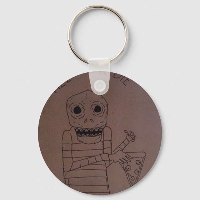 Pizza man keychain (Front)