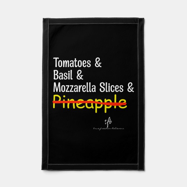 Pizza Margherita W/O Pineapple Pennant (Front)