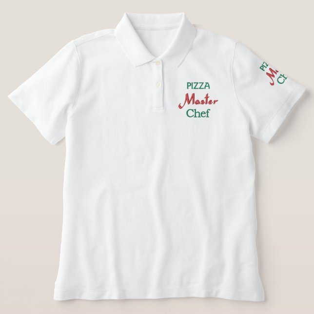 PIZZA   Master Chef   Embroidered Polo Shirt (Design Front)