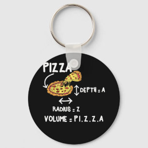 Pizza Math Circle Mathmatics Formulas Keychain