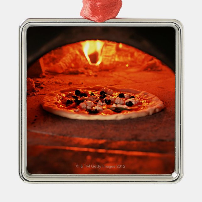 Pizza Metal Ornament (Front)