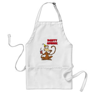 Pizza Monkey Party Animal Adult Apron