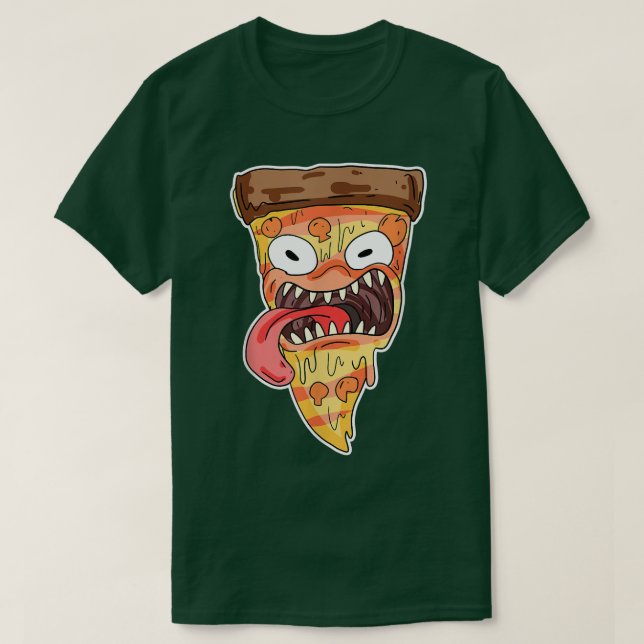 Pizza monster and pizza freak  T-Shirt (Design Front)