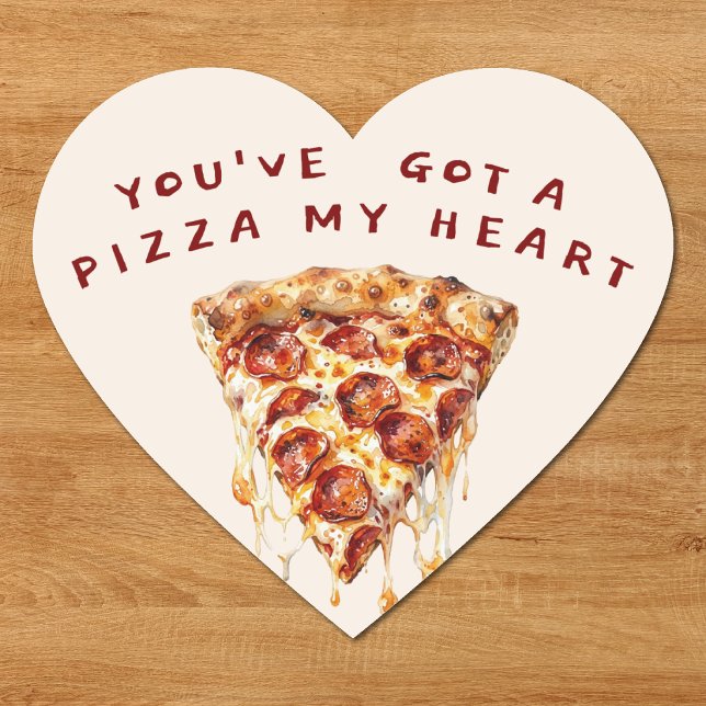 Pizza My Heart Funny Valentine's Day Sticker (Creator Uploaded)