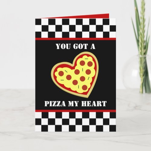 Pizza My Heart Home Slice Valentines Day Holiday Card