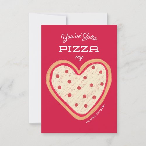 Pizza My Heart Pizza Classroom Valentine Invitation