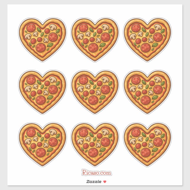 Pizza my Heart Sticker (Sheet)