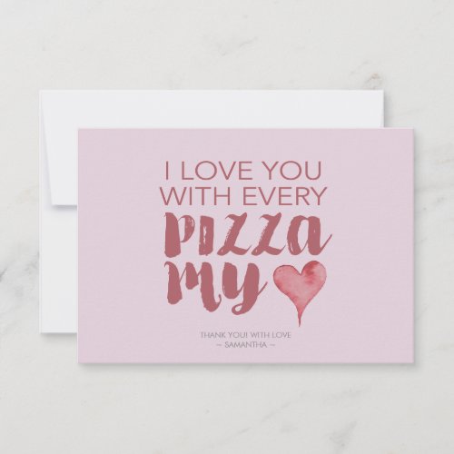Pizza My Heart Valentines Thank You