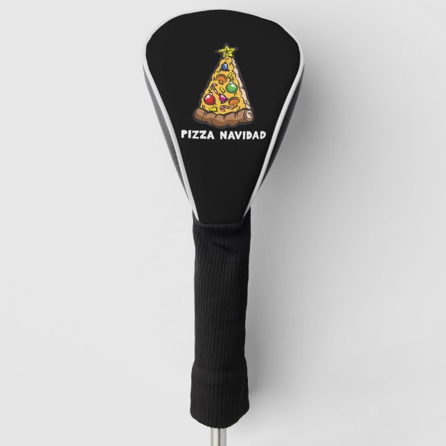 PIZZA NAVIDAD Italian Christmas Tree Humor Golf Head Cover (Front)