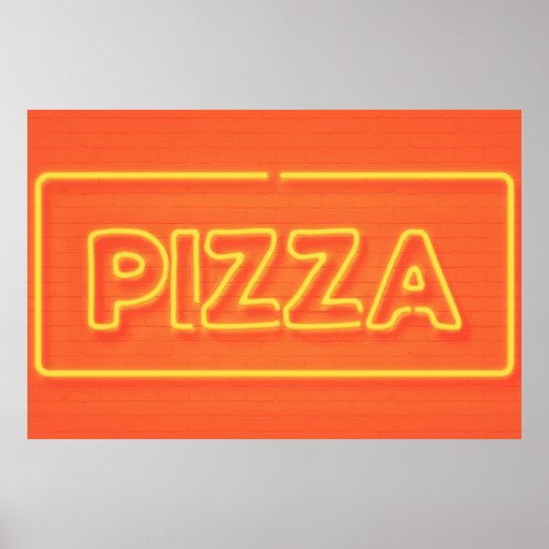PIZZA Neon Light Sign _ OrangeYellow