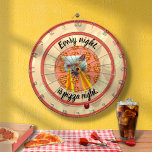 Pizza Night Cat Dart Board<br><div class="desc">The Pizza Night Cat Dart Board is a fun addition to your home entertainment. Makes a great gift. Customize with your name phrase or text or add your own photo.</div>