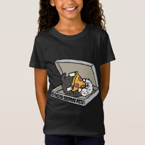 Pizza Old English Sheepdog Dog T_Shirt