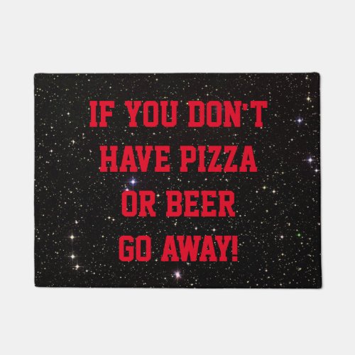 Pizza or Beer Door Mat Social Distancing Exception