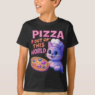 Pizza: Out of This World   Space Chef Cat T-Shirt