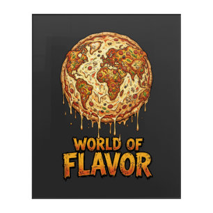 Pizza Overload Planet Acrylic Print