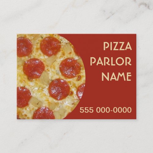Pizza Parlor custom business cards
