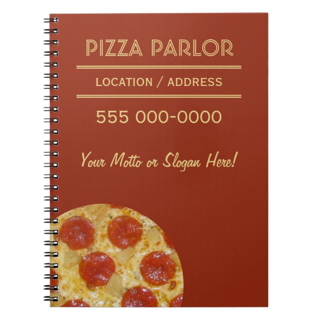 Pizza Parlor custom notebooks (Front)