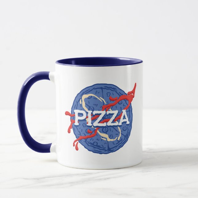 PIZZA PARODY PATTERN MUG (Left)