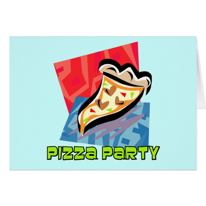 Pizza Party 1 Greeting Cards