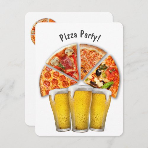 Pizza Party and Beer Invitation