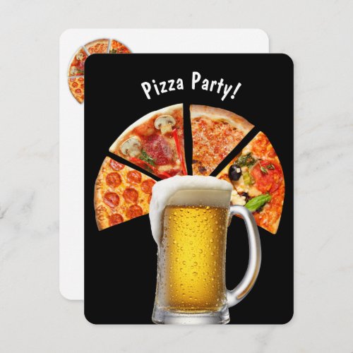 Pizza Party and Beer Invitation