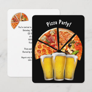 Pizza Party and Beer Invitation