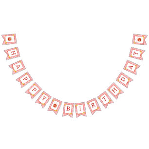 Pizza Party Any Age Birthday Bunting Flags