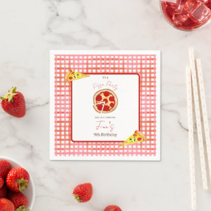 Pizza Party Any Age Birthday Napkins