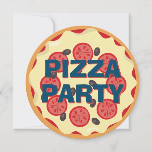 Pizza Party Any Age Kids Birthday Invitation