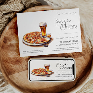Pizza Party Any Occasion Party Pizza Night Party Invitation