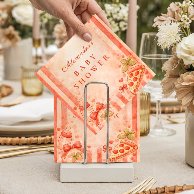 Pizza Party Baby Shower Napkins (Creator Uploaded)