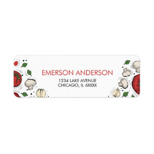 Pizza Party Birthday Address Label
