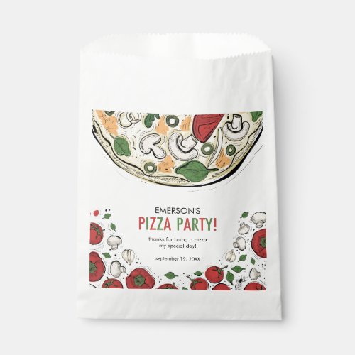 Pizza Party Birthday Favor Bags