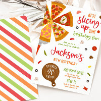 Pizza Party Birthday Invitation, Editable Snack