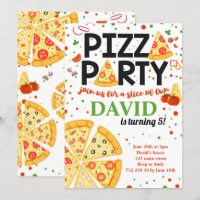 Pizza Party Birthday Kids Italian Fun Boy Girl