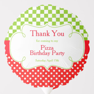 Pizza Party Birthday Party Balloon