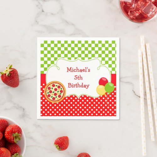 Pizza Party Birthday Party Napkins