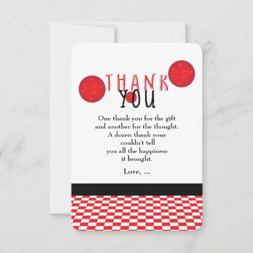 Pizza Party Birthday Pepperoni Thank You Card