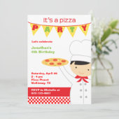 Pizza Party Boy Invitations | Zazzle