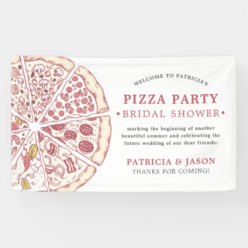 Pizza Party  Bridal Shower Banner
