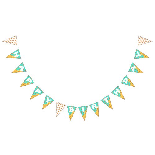 Pizza party bunting flags