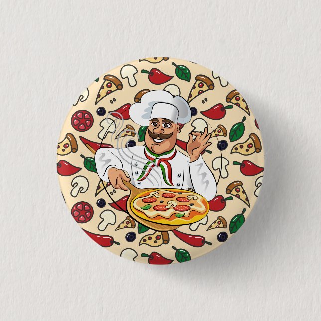 Pizza Party   Button (Front)
