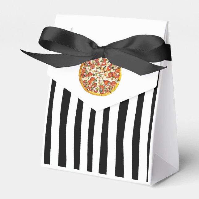 Pizza Party Candy Favor Bags for Birthday Party Favor Boxes (Front Side)