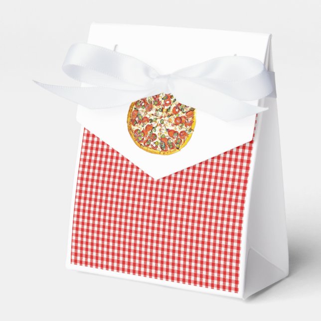 Pizza Party Candy Favor Bags for Birthday Party Favor Boxes (Front Side)