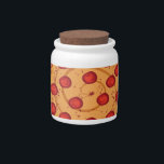 Pizza Party Candy Jar<br><div class="desc">The smell of fresh baked pizza is the most enticing aroma on the planet. Get this appetizing design on your home projects!</div>