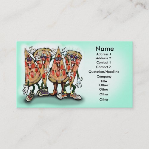 Pizza Party Card Business Card Templates