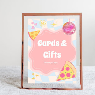 Pizza Party Cards and Gifts Sign