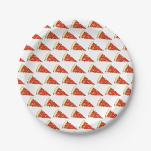 Pizza Party Cheese Pepperoni Pie Slice Pizzeria Paper Plates