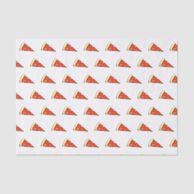 Pizza Party Cheese Pepperoni Pie Slice Pizzeria Tissue Paper (Front)