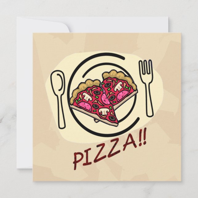 Pizza Party Child's Birthday Invitation (Front)